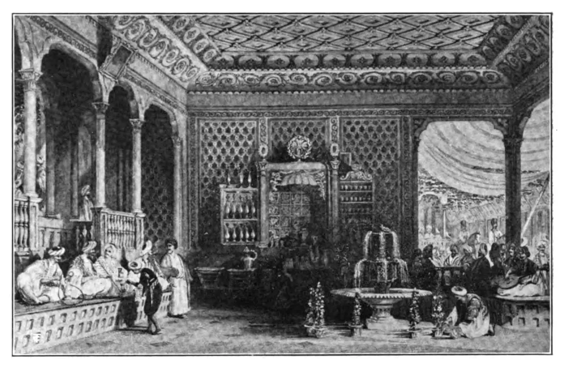 Intérieur d'un caffinet turc, début du XIXe siècle