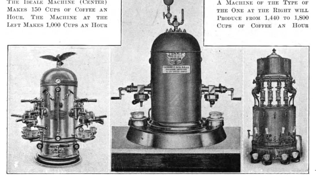 Machines italiennes à café rapide, 1903-1904