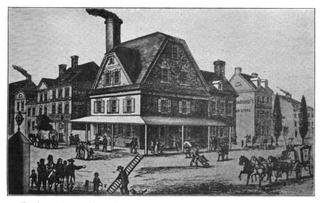 Le second London Coffee House, ouvert en 1754 par William Bradford