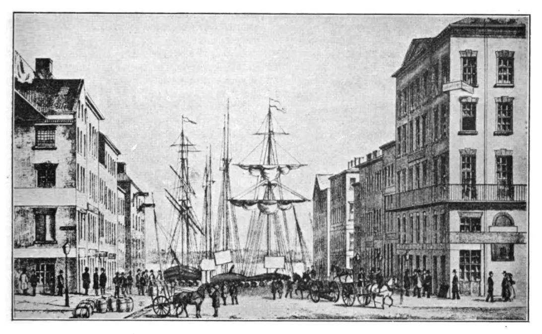 Le Merchants Coffee House, tel qu'il apparaissait de 1772 à 1804